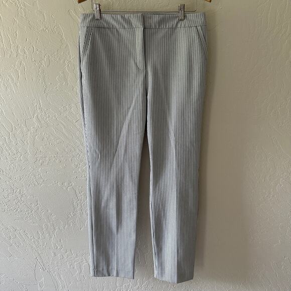 CHICOS | Womens So Slimming Pinstripe Straight Leg  Size M 10 Chico’s size 1.5 - Picture 2 of 11